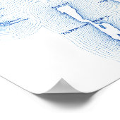 リネキンベイリゾート結婚ズブルーゲストブックポスター ポスター (角)