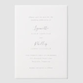 リネット伝統的エレガントな結婚式の日付を保存 ベラム紙招待状 (正面)