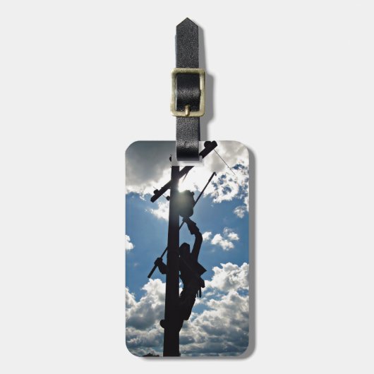 リネマンを錆びた ラゲッジタグ (正面縦)