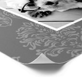 リネンとグレーインスタグラム5フォトコラージモノグラム ポスター (角)