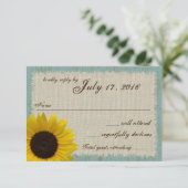 リネンとバーンウッドひまわり応答カード 出欠カード (スタンド正面)