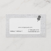 リネンとプモノグラムのッシュピンを持つ華やかな 名刺 (裏面)