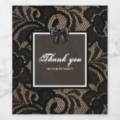 リネンとレースワインラベル ワインラベル (シングルラベル)