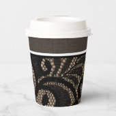 リネンとレース紙カップ 紙コップ (裏面)