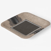 リネンとレース紙プレート ペーパープレート (傾斜あり)