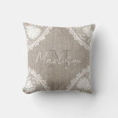 リネンとレース クッション (正面)