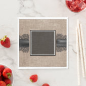 リネンとレース スタンダードランチョンナプキン (インサイチュ)