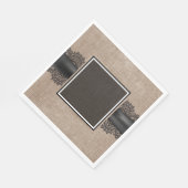 リネンとレース スタンダードランチョンナプキン (角)