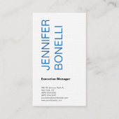 リネンのミニマルモダン主義の淡い白シンプル色 名刺 (正面)