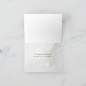 リネンの上に白い感謝していユリー サンキューカード (内部)