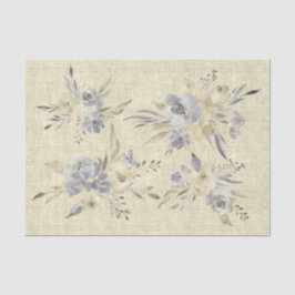 リネンの素朴な水の色のフェイク花 薄葉紙