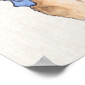 リネンの背景のピーター ポスター (角)