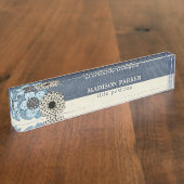 リネンの花 デスクネームプレート (側面)