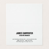 リネンはっきりした文字白黒モダンプロフェッショナル 名刺 (外部フラット)