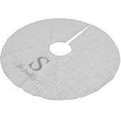 リネンエレガントスタイルファミリーモノグラムクリスマス ブラッシュドポリエステルツリースカート (アングル)