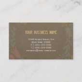 リネンエレガントバーラップとフローラリース 名刺 (裏面)