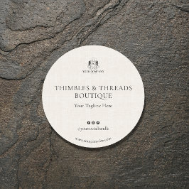 リネンエレガントビジネスロゴWebサイトマーケティング ラウンドシール