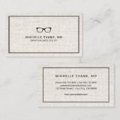 リネンエレガントルック眼科医プロフェッショナル 名刺 (正面/裏面)