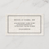 リネンエレガントルック眼科医プロフェッショナル 名刺 (裏面)