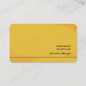 リネンオレンジイエロープレーンミニマリスト 名刺 (正面)
