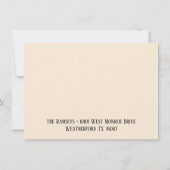 リネンカラーエレガントすべての行事おめでとうフラット カード (裏面)