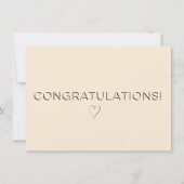 リネンカラーエレガントすべての行事おめでとうフラット カード (正面)