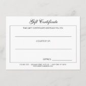 リネンギフト券の美しいピンクのバラ (裏面)