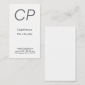 リネンクリエイティブモノグラムミニマモダンリスト 名刺 (正面/裏面)