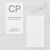 リネンクリエイティブモノグラムミニマモダンリスト 名刺 (正面/裏面)