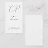 リネンクリエイティブモノグラムモダンミニマリストビジネス 名刺 (正面/裏面)