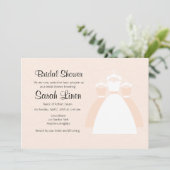 リネンクリーカスタムムブライダルシャワー招待状 招待状 (スタンド正面)