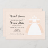 リネンクリームカスタムブライダルシャワー招待状 招待状 (正面/裏面)