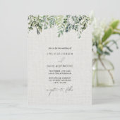 リネングリーンリー結婚式招待状 招待状 (スタンド正面)