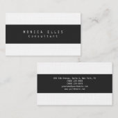 リネングレイストライプのオリジナルプレーンプロフェッショナル 名刺 (正面/裏面)