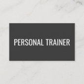 リネングレーパーソナルトレーナーフィットネスミニマル 名刺 (正面)