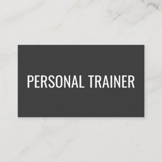 リネングレーパーソナルトレーナーフィットネスミニマル 名刺 (正面)