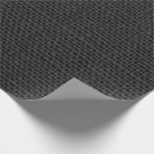 リネングレーブラックミニマルウェディングブライダルシャワー ラッピングペーパー (角)