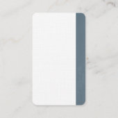 リネングレーブルーホワイトミニマルプロフェッショナル 名刺 (裏面)