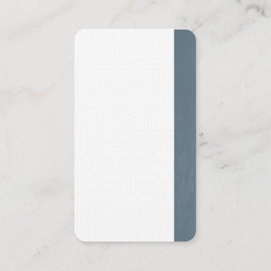 リネングレーブルーホワイトミニマルプロフェッショナル 名刺 (裏面)