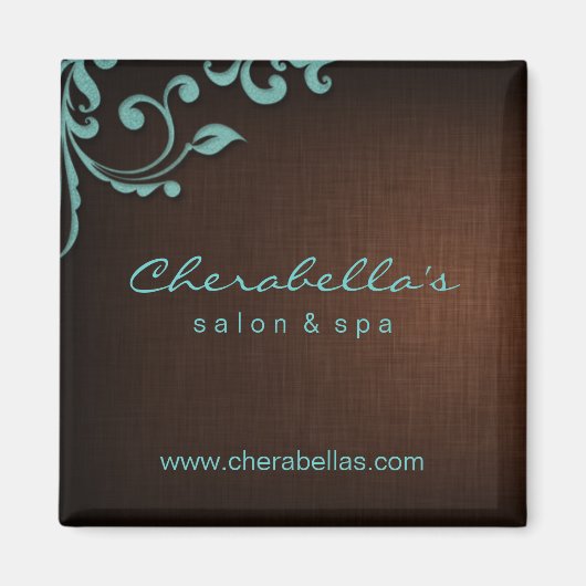 リネンサロンスパフローラマグネットブラウンブルー マグネット (正面)