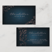 リネンサロンスパフローラ名刺デニムタウエ 名刺 (正面/裏面)