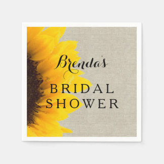 リネンサンフラワー | ブライダルシャワー紙ナプキンス スタンダードカクテルナプキン