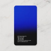 リネンシンプルブルーブラックミニマルモダンリスト 名刺 (裏面)