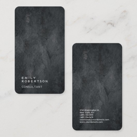 リネンシンプルプレイングレートレンディーミニマモダンリスト 名刺 (正面/裏面)