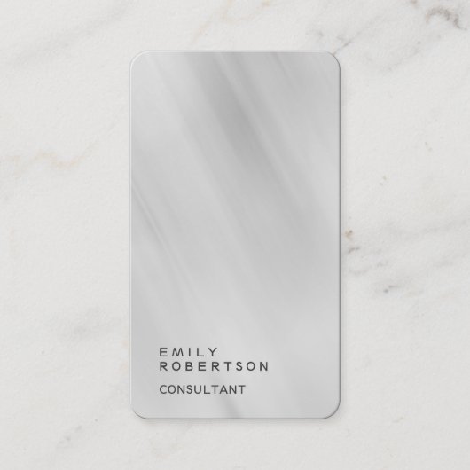 リネンシンプルプレイングレートレンディーミニマモダンリスト 名刺 (正面)