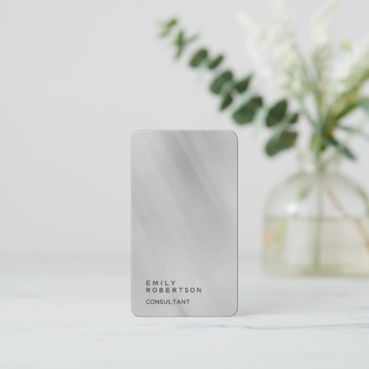 リネンシンプルプレイングレートレンディーミニマモダンリスト 名刺 (スタンド正面)