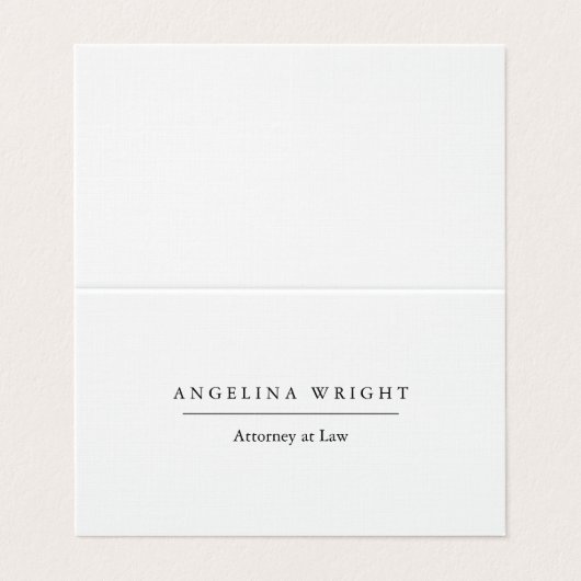 リネンスタイリッシュシンプルミニマル弁護士 名刺 (外部フラット)