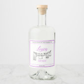 リネンスプレーカスタムボトルラベル（8.25インチx 1.75インチ） リキュールボトルラベル (正面)