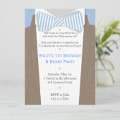 リネンスーツ&サッカーボウタイパーティの招待状 招待状 (スタンド正面)