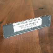 リネンテクスチャデスク名プレート デスクネームプレート (側面)